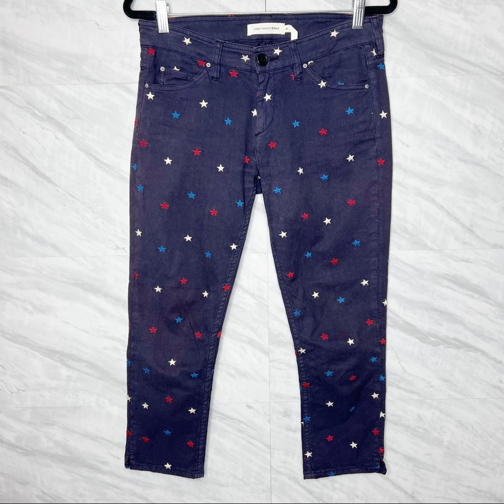 Isabel Marant ÉTOILE Crop Star Embroidered Pants 6